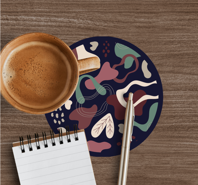 Texture coasters with organic shapes design - TenStickers