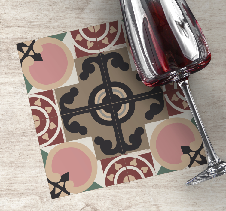 Tile coasters with intricate geometric designs - TenStickers