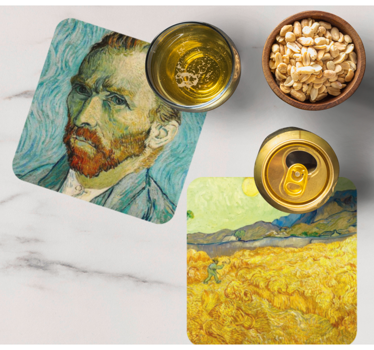Van Gogh themed art coasters - TenStickers