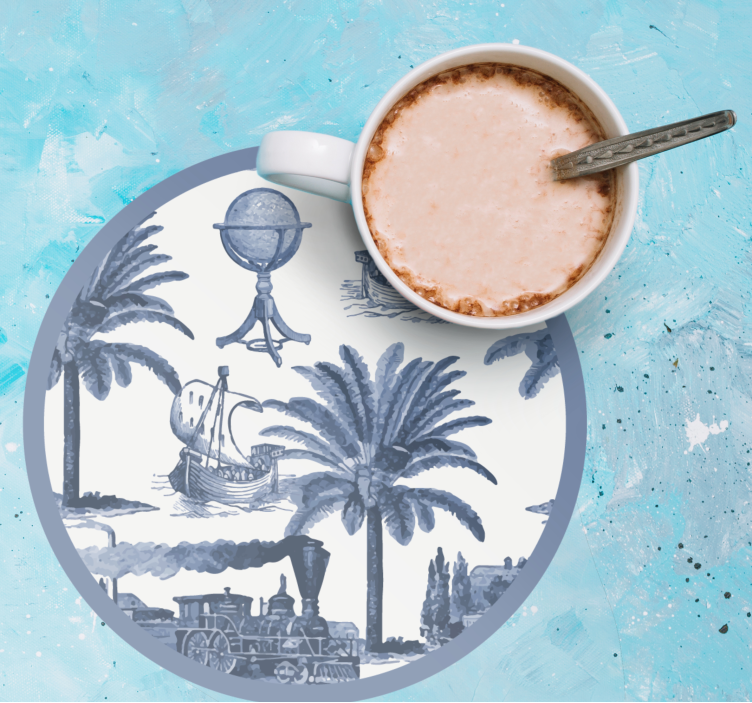 Vintage coasters classic travel adventure design - TenStickers