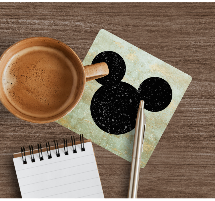 Vintage coasters featuring timeless cartoon icons - TenStickers