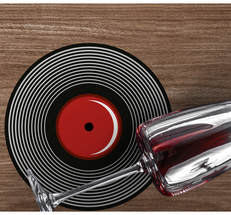 Vintage coasters retro vinyl records design - TenStickers