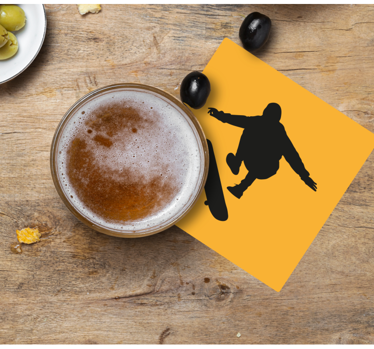 Vintage coasters skater figure silhouette - TenStickers