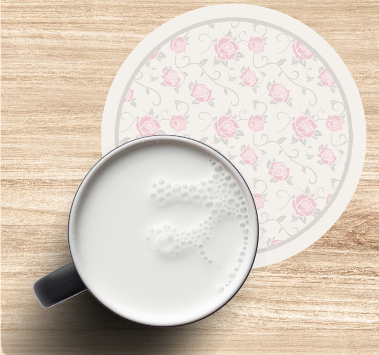Vintage coasters with classic floral design - TenStickers