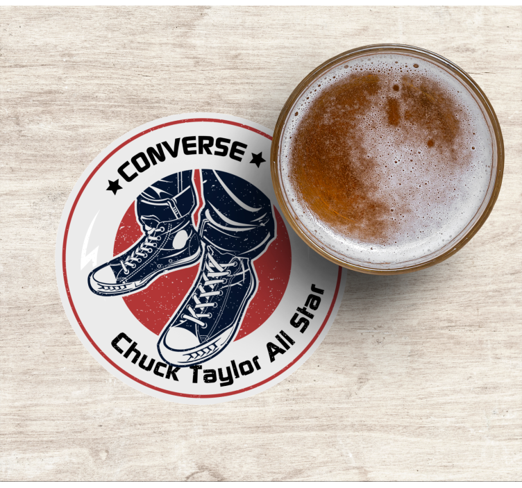 Vintage coasters with sneaker graphic design - TenStickers