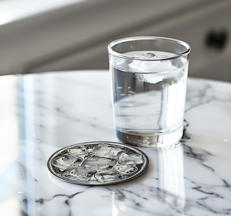 Water with ice design coaster - TenStickers