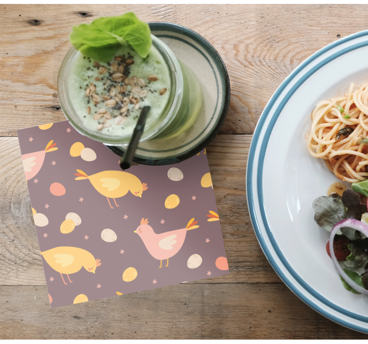 Wedding coasters charming birds design - TenStickers