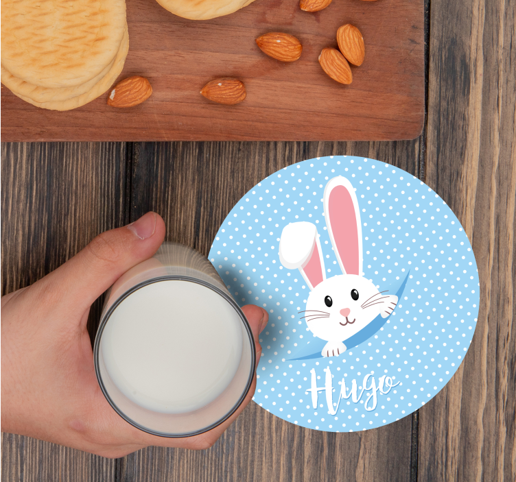 Wedding coasters cute bunny design - TenStickers