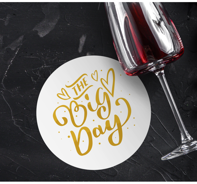 Wedding coasters elegant celebration typography - TenStickers