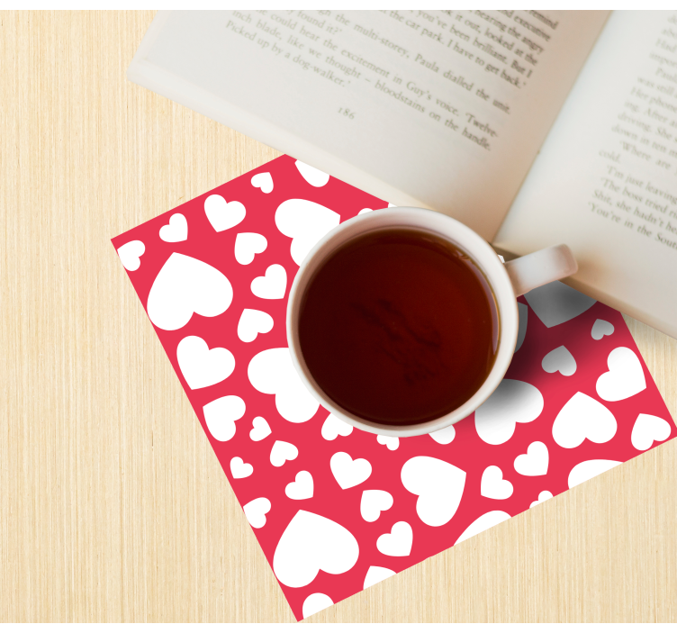 Wedding coasters heart pattern design - TenStickers