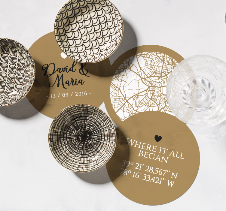 where it all began personalized coaster - TenStickers