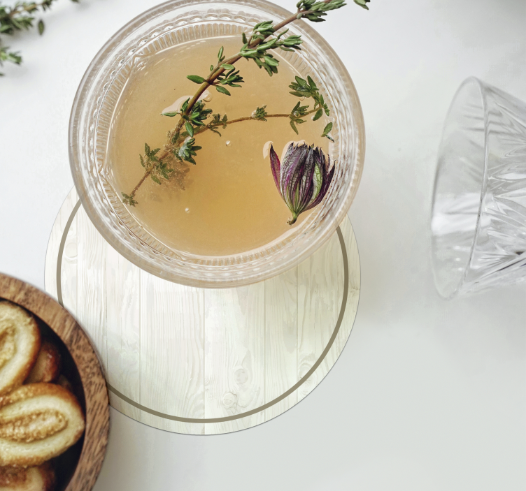 Rustic white wood vintage coasters - TenStickers