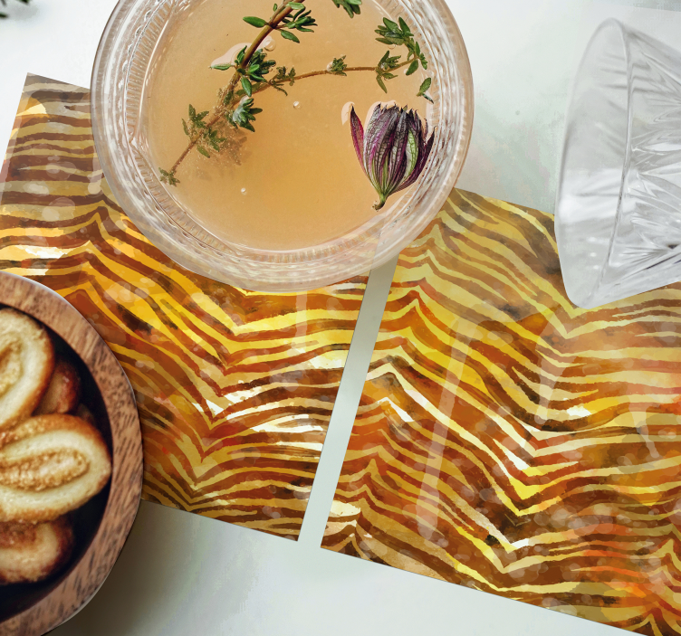 Zebra Patterned Surface texture coasters - TenStickers