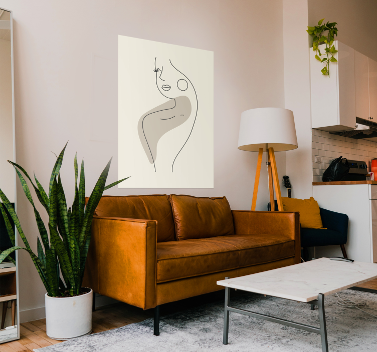 Abstract female profile poster - TenStickers