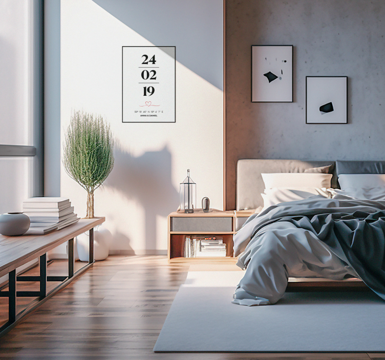 Coordinates of Love poster - TenStickers