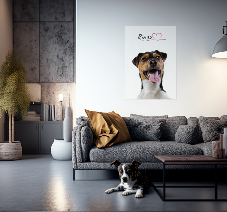 Customisable Dog love poster - TenStickers