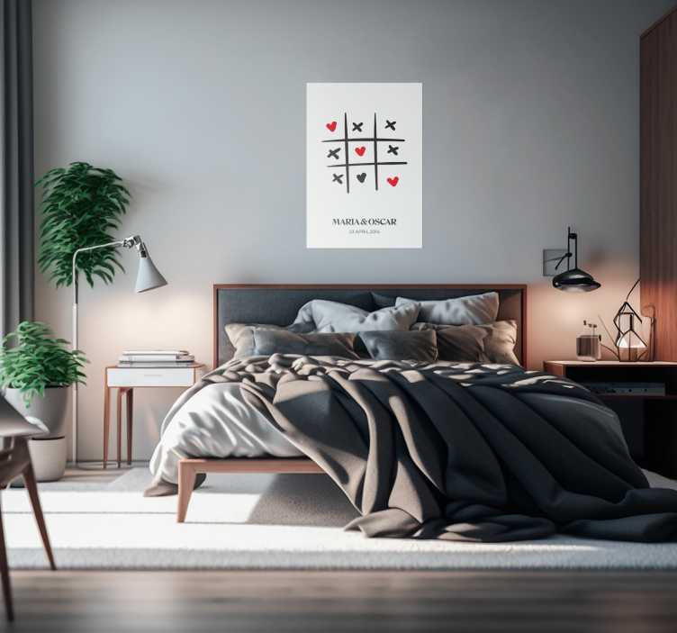 Tic Tac Toe customisable poster - TenStickers