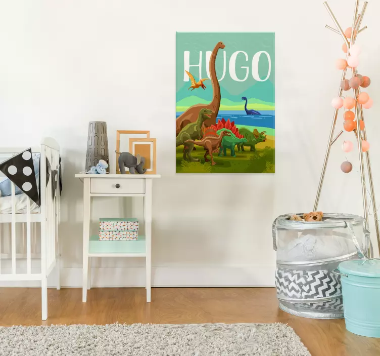 Dinosaur personalised name  poster - TenStickers