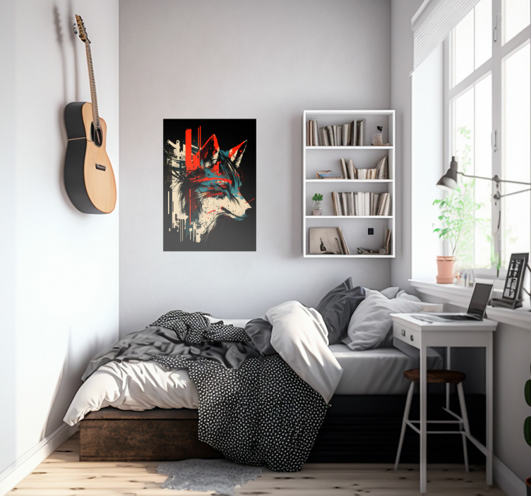 Abstract Wolf Wall Art Poster - TenStickers