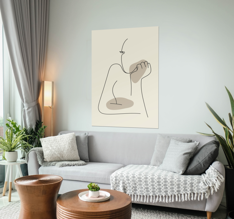 Abstract female outline poster - TenStickers
