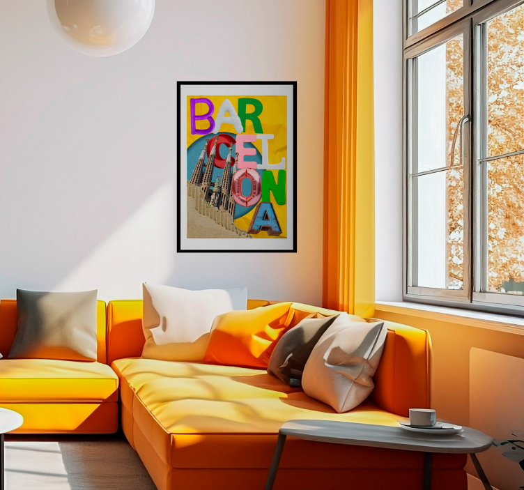 Barcelona Collage living room poster - TenStickers