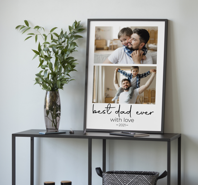 Best Dad Ever Customise Photos Poster - TenStickers