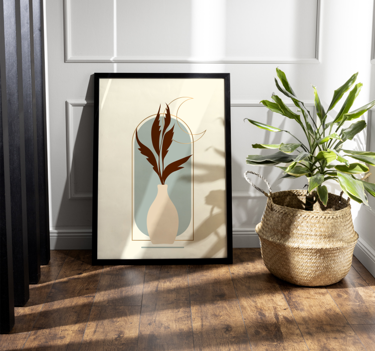 Boho plant pot poster print - TenStickers