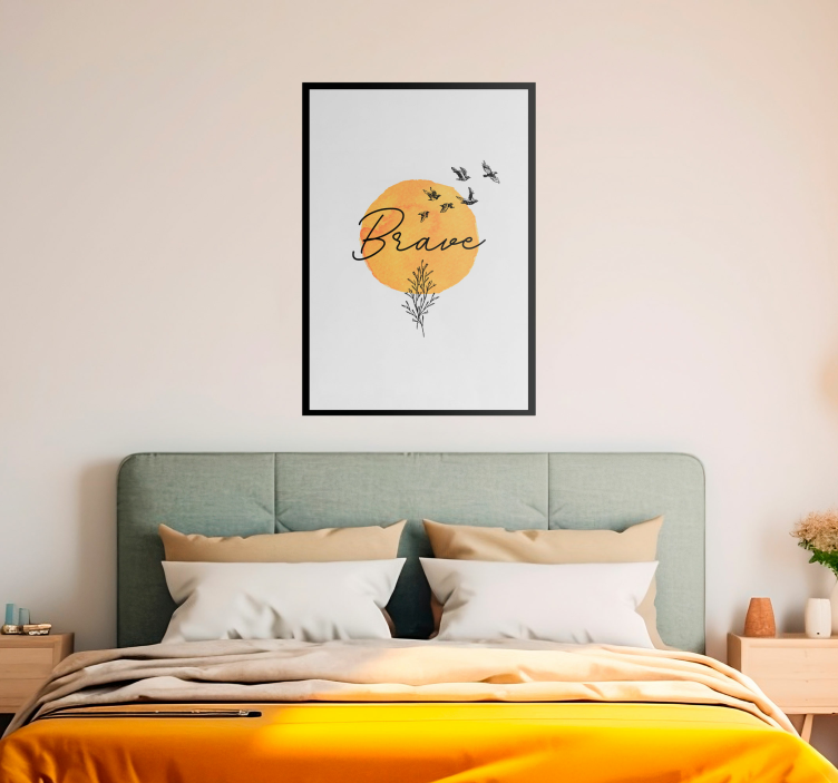 Brave quote wall art poster - TenStickers