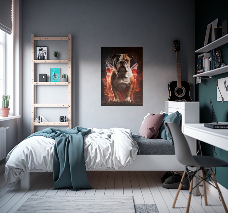 British Bulldog Fire poster - TenStickers