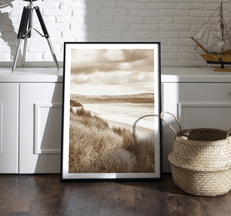 Coastal landscape sepia tones landscape poster - TenStickers