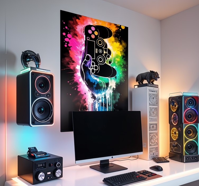 Colour explosion video game poster - TenStickers