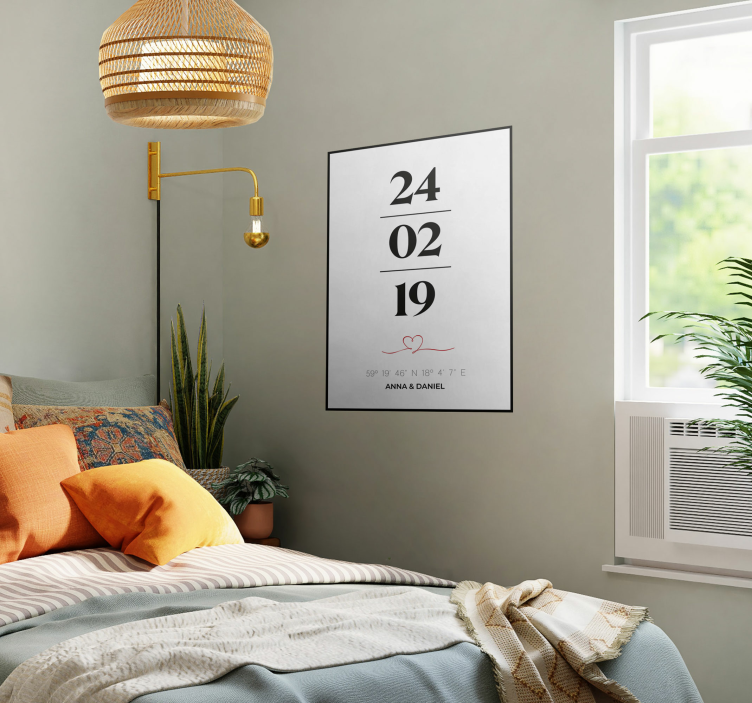 Coordinates of Love poster - TenStickers
