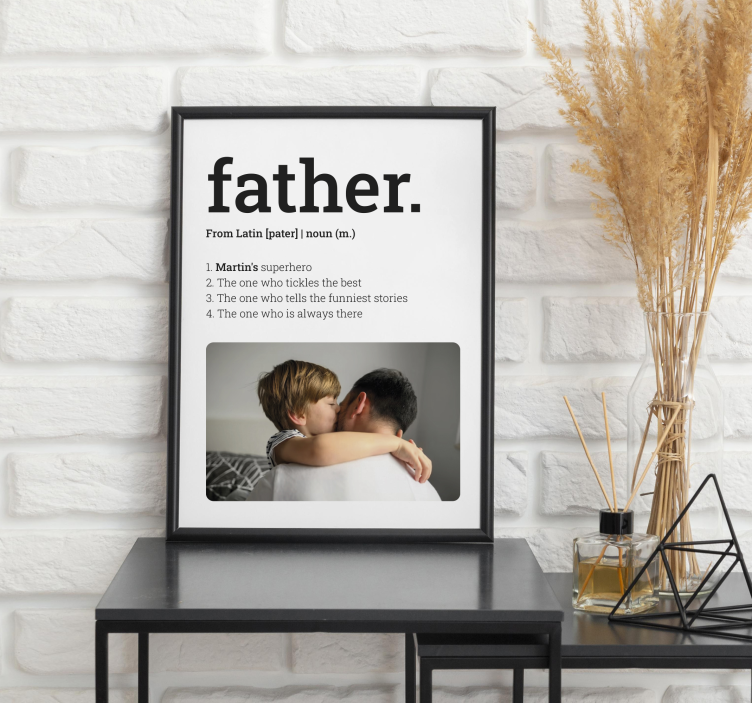 Description Word Father Living Room Poster - TenStickers