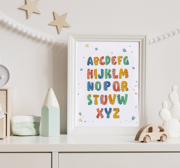 Dinosaur Letters poster print - TenStickers