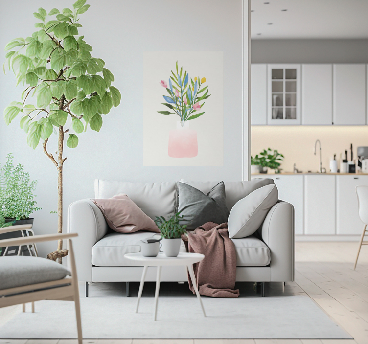 Flowers in a pot flower poster - TenStickers