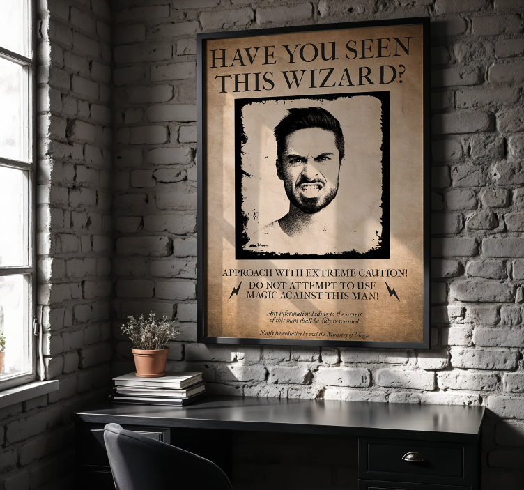 Have you seen this wizard customisable poster - TenStickers
