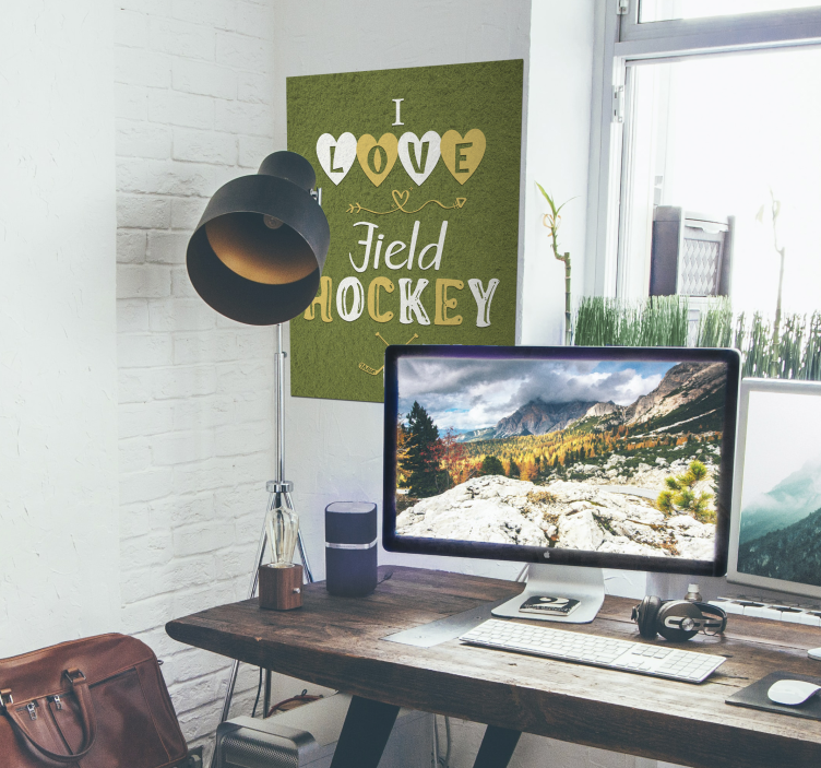 I love field hockey poster - TenStickers