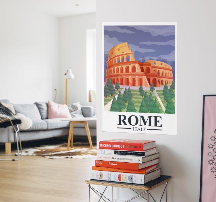Italy Rome poster print design - TenStickers