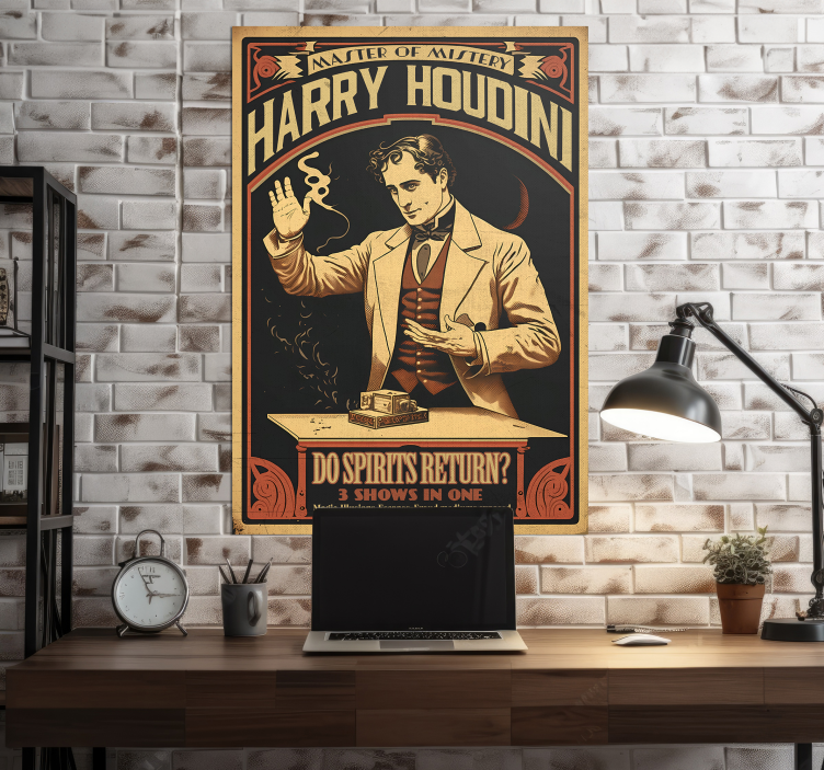 magic Houdini vintage poster - TenStickers