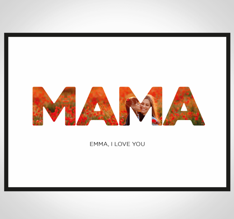 Mom, I love you living room poster - TenStickers