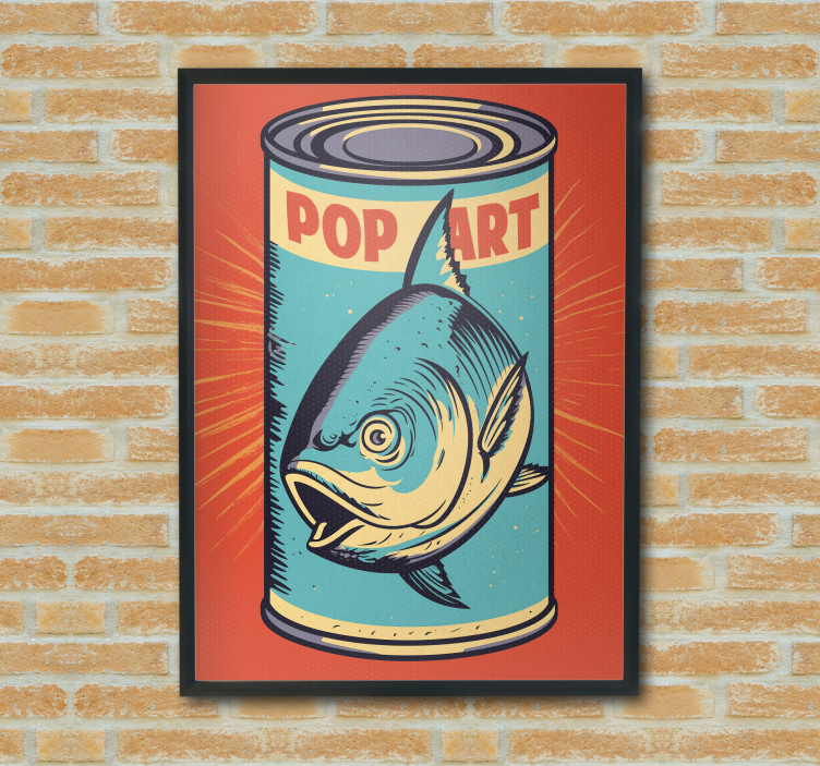 Pop art poster tuna can art print - TenStickers