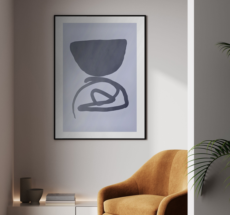 Purple frame abstract shape wall decor - TenStickers