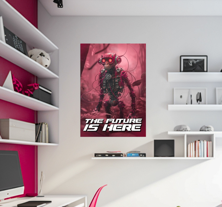 Robot Monkey Futuristic Poster Art - TenStickers