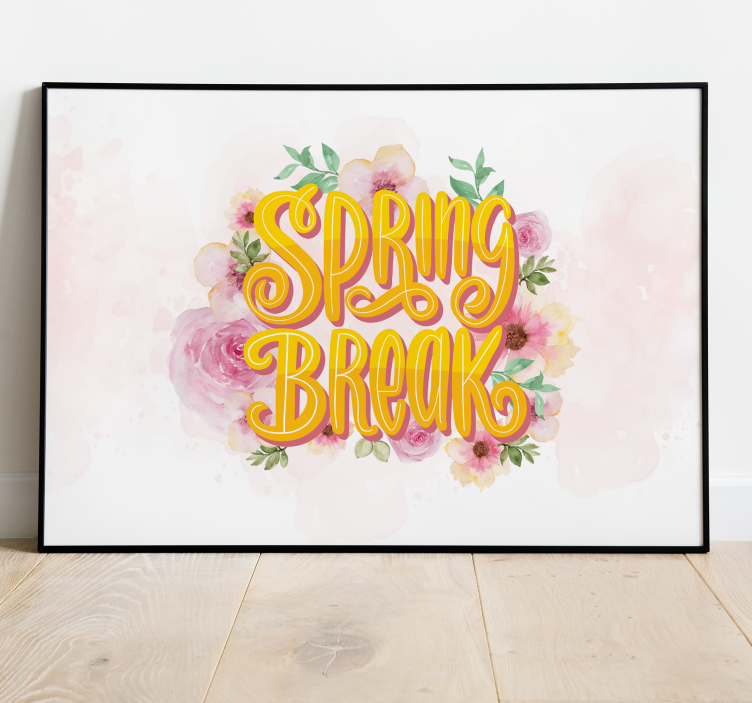 spring break flower poster - TenStickers