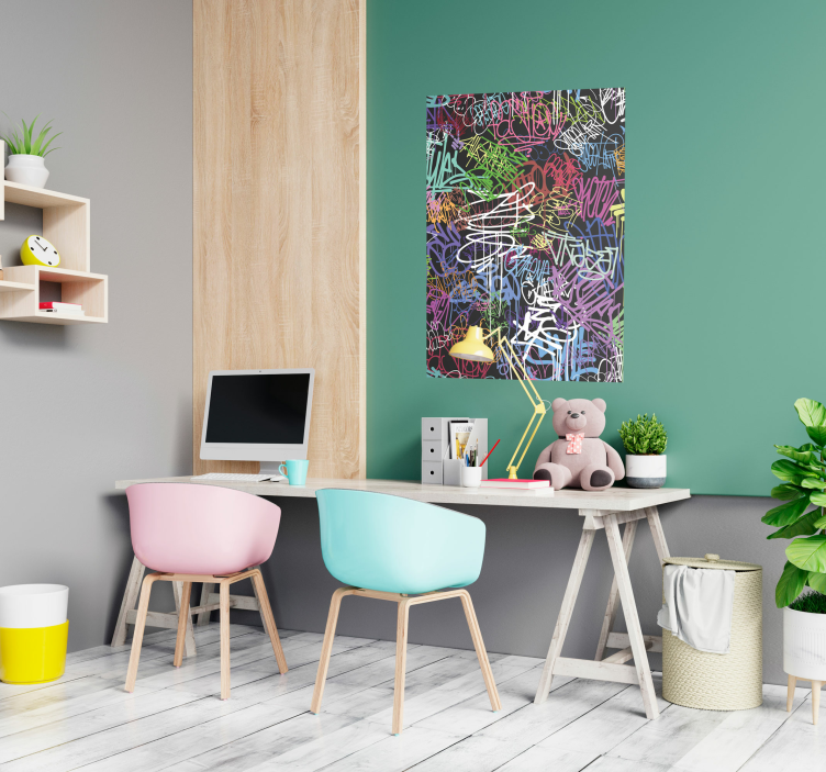 Street art canvas painting poster - TenStickers