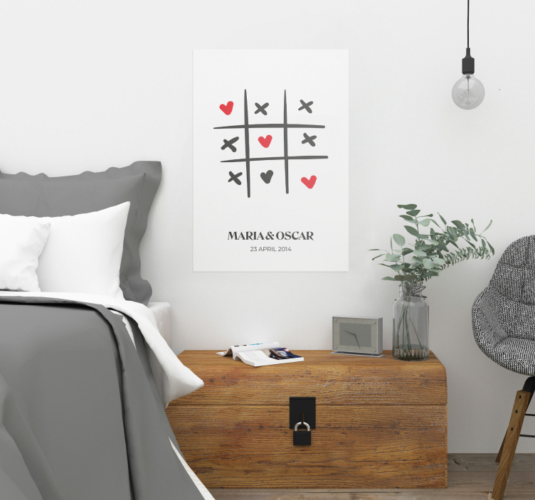 Tic Tac Toe customisable poster - TenStickers