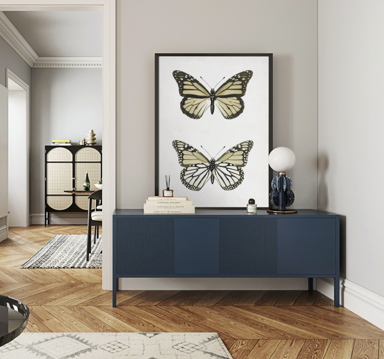 Vintage Butterfly wall poster for living room - TenStickers
