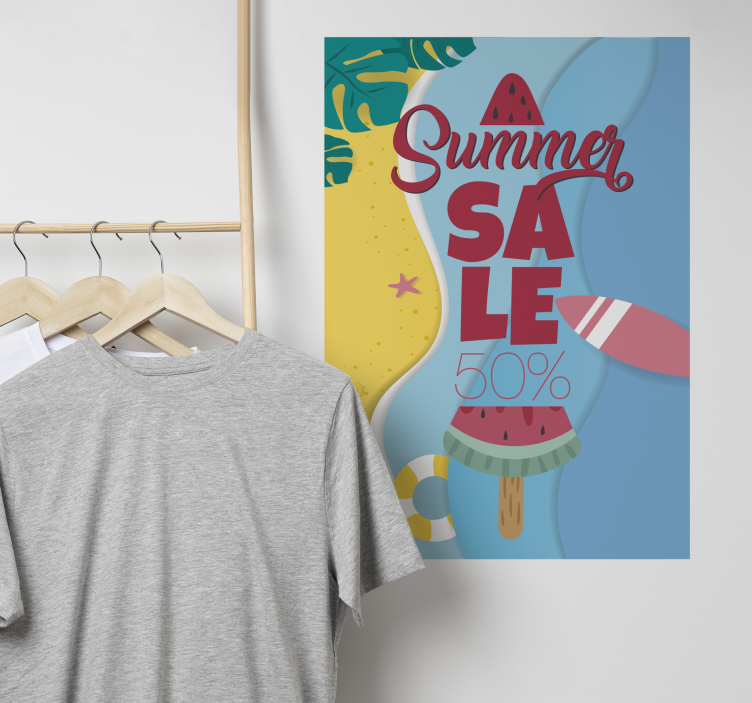 Watermelon Summer Sale poster - TenStickers