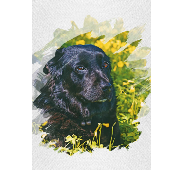 Personalised watercolour dog poster - TenStickers