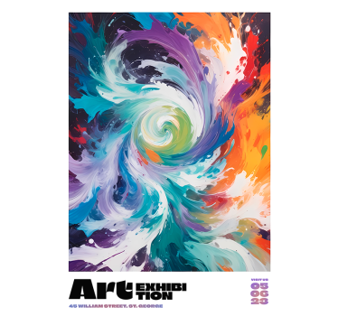 art exhibition abstract poster - TenStickers